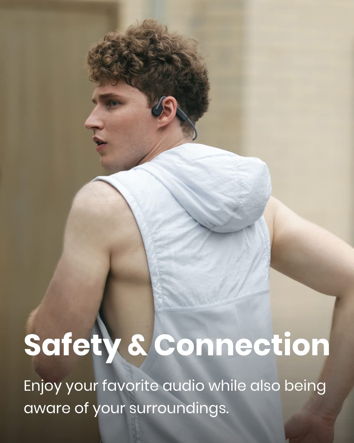 SHOKZ OpenMove open-ear design keeps you aware while listening