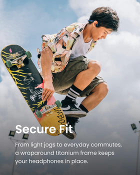 SHOKZ OpenMove used while running shows secure fit.