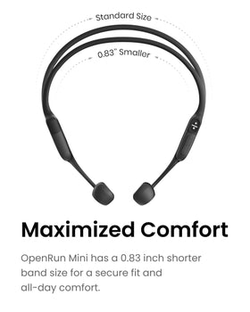 SHOKZ OpenRun Mini provides eight hours of battery life for music and calls