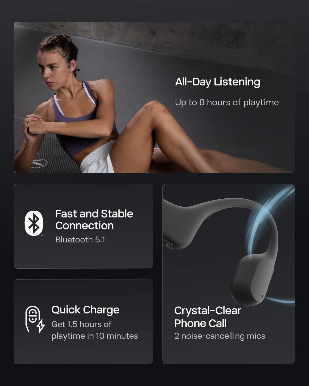SHOKZ OpenRun Mini clear calls suited for gym and outdoor activities.