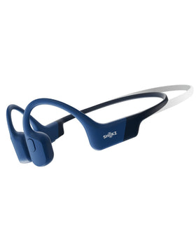 SHOKZ OpenRun Mini front view highlighting open-ear design for comfortable listening during workouts.
