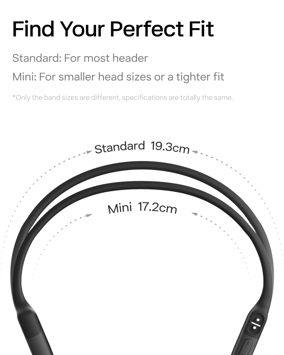 SHOKZ OpenRun Mini soft hair band supports secure, comfortable wear.