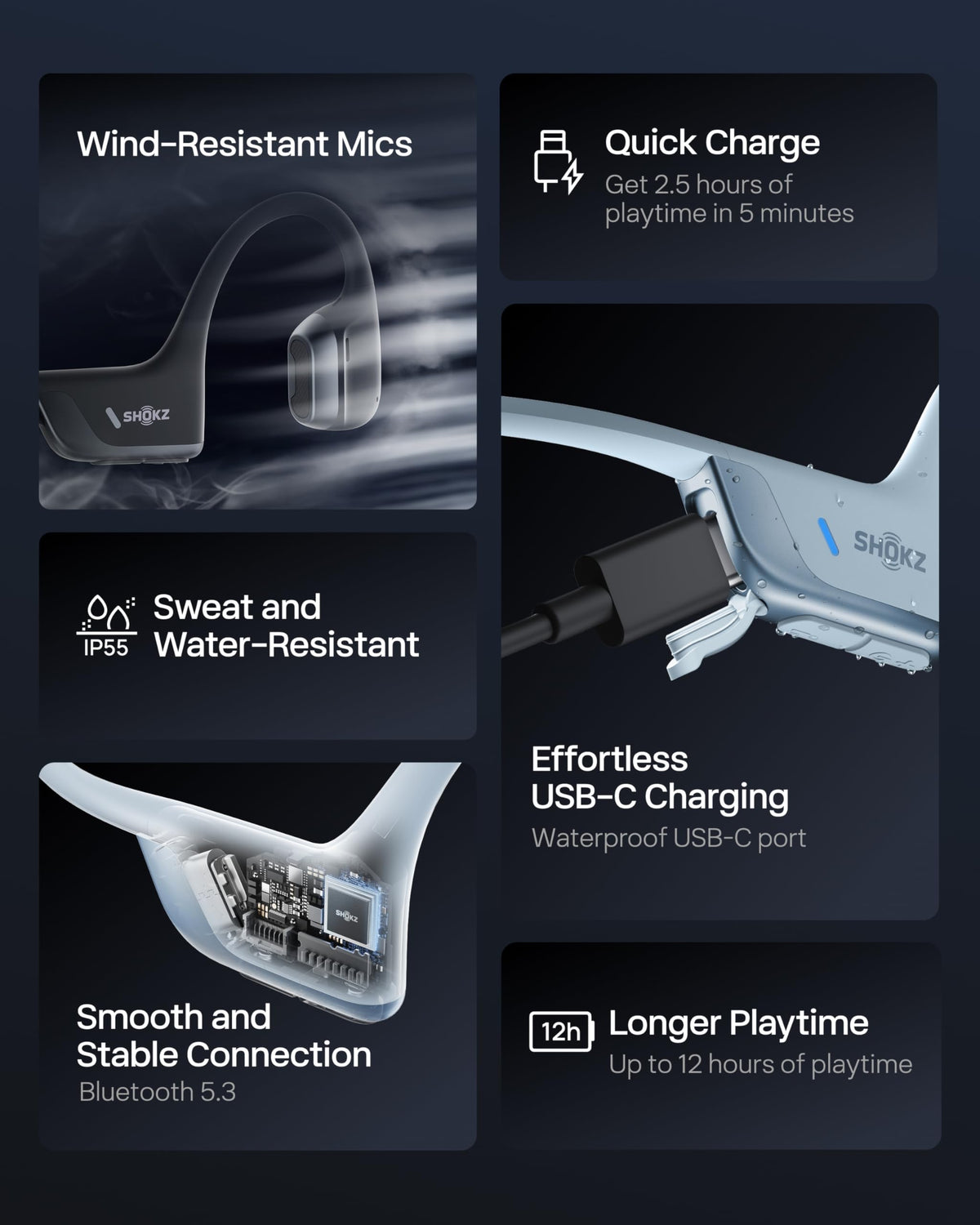 SHOKZ OpenRun Pro 2 Mini AI noise reduction enhances call clarity.