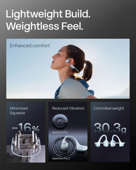 SHOKZ OpenRun Pro 2 Mini NiTi memory wire supports comfortable stability.