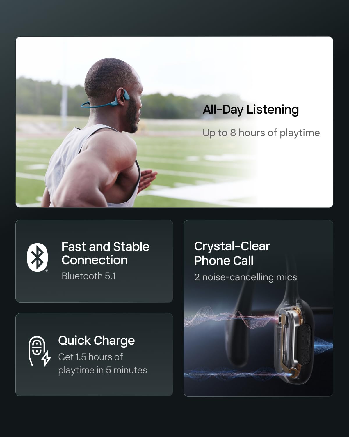 SHOKZ OpenRun Pro seamless Bluetooth connectivity with Android, iOS, and more.