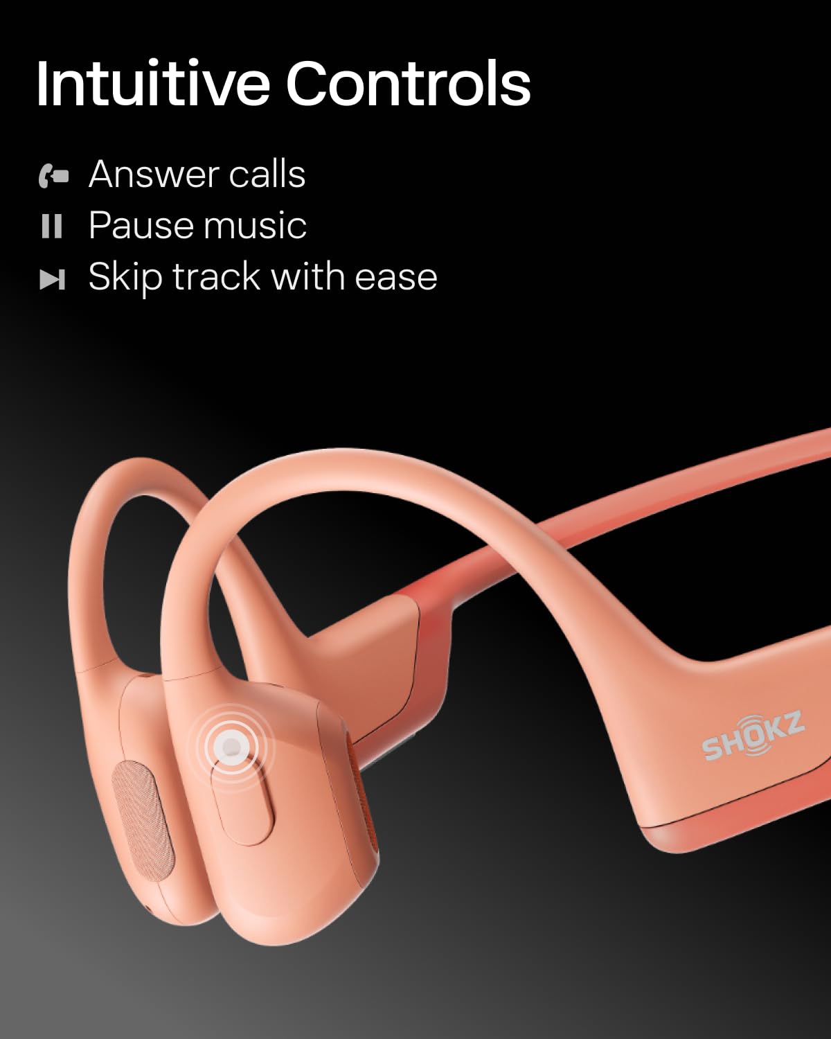 SHOKZ OpenRun Pro microphone supports clear calls during outdoor workouts.