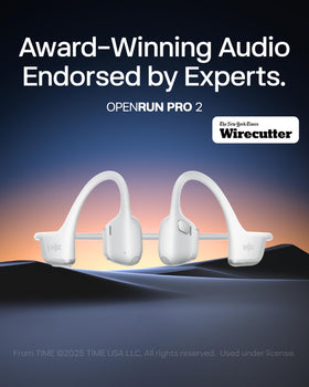 SHOKZ OpenRun Pro open-ear design preserves awareness during runs.