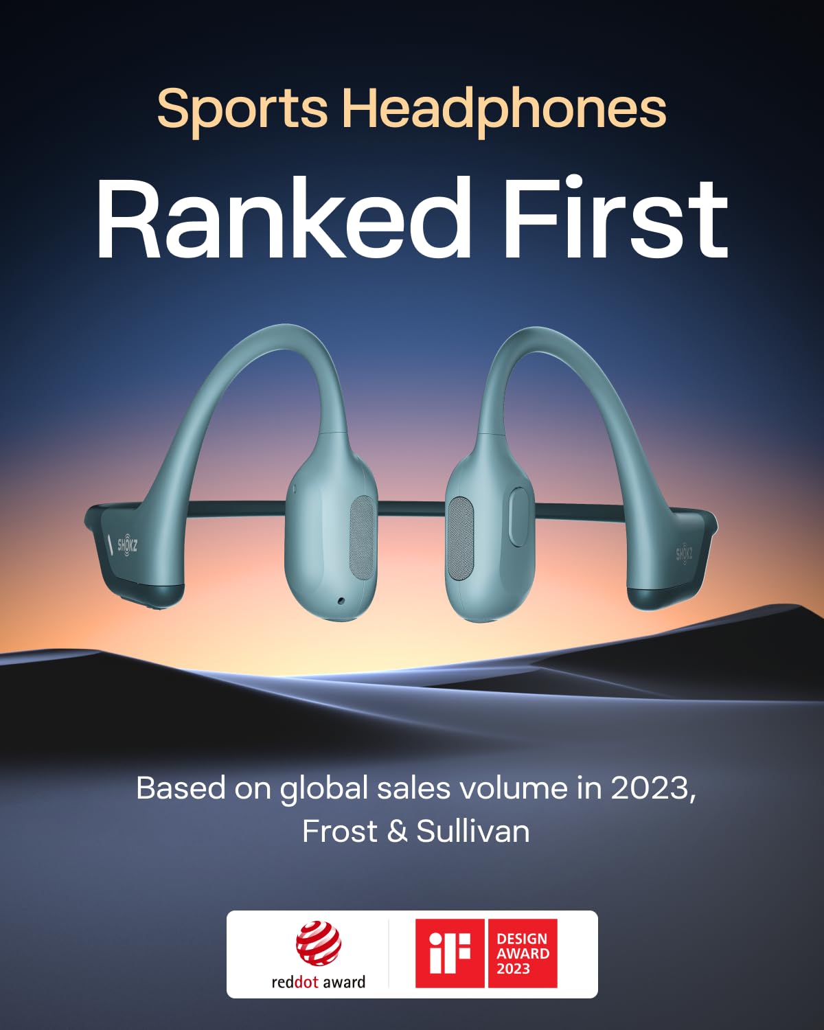 SHOKZ OpenRun Pro open-ear design keeps you aware while listening to music.