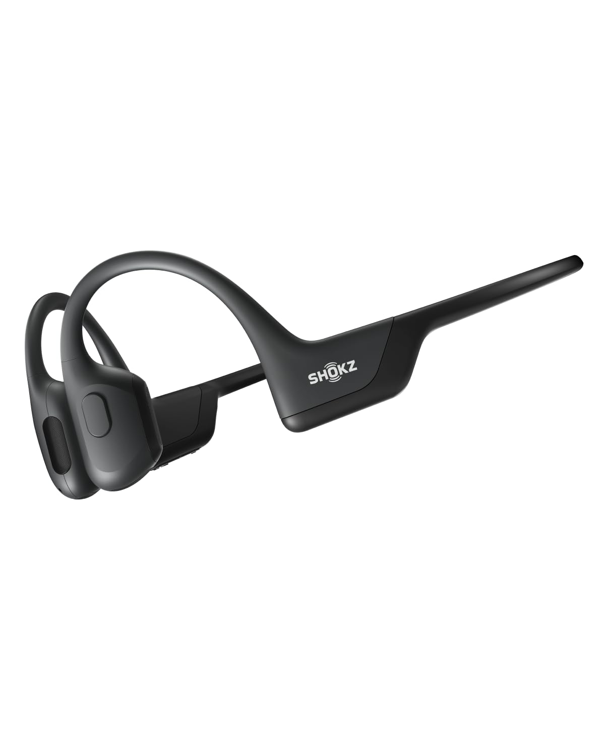 SHOKZ OpenRun Pro open-ear design on model for comfortable all-day wear during running