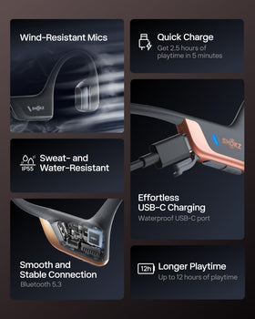 SHOKZ OpenRun Pro rose gold edition includes free gym bag.