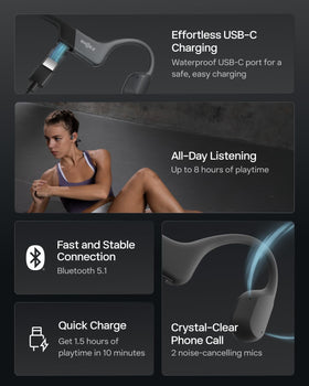 SHOKZ OpenRun 10-minute quick charge adds hours of listening