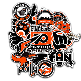 SHOREPATROL Philadelphia stickers on water bottle offer durable decor for active fans.