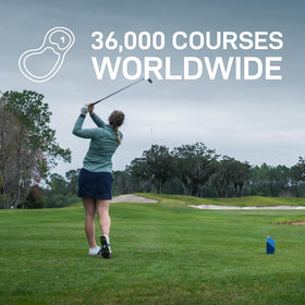 Shot Scope V5 preloaded courses map for quick practice planning.