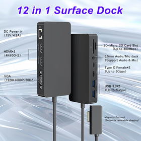 SHOWAIST triple-display docking with two HDMI and VGA for enhanced multitasking