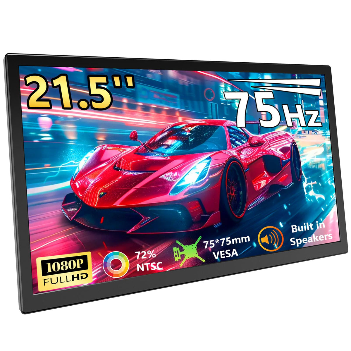Showscren 21.5-inch monitor front view for expanded multitasking and crisp FHD clarity.