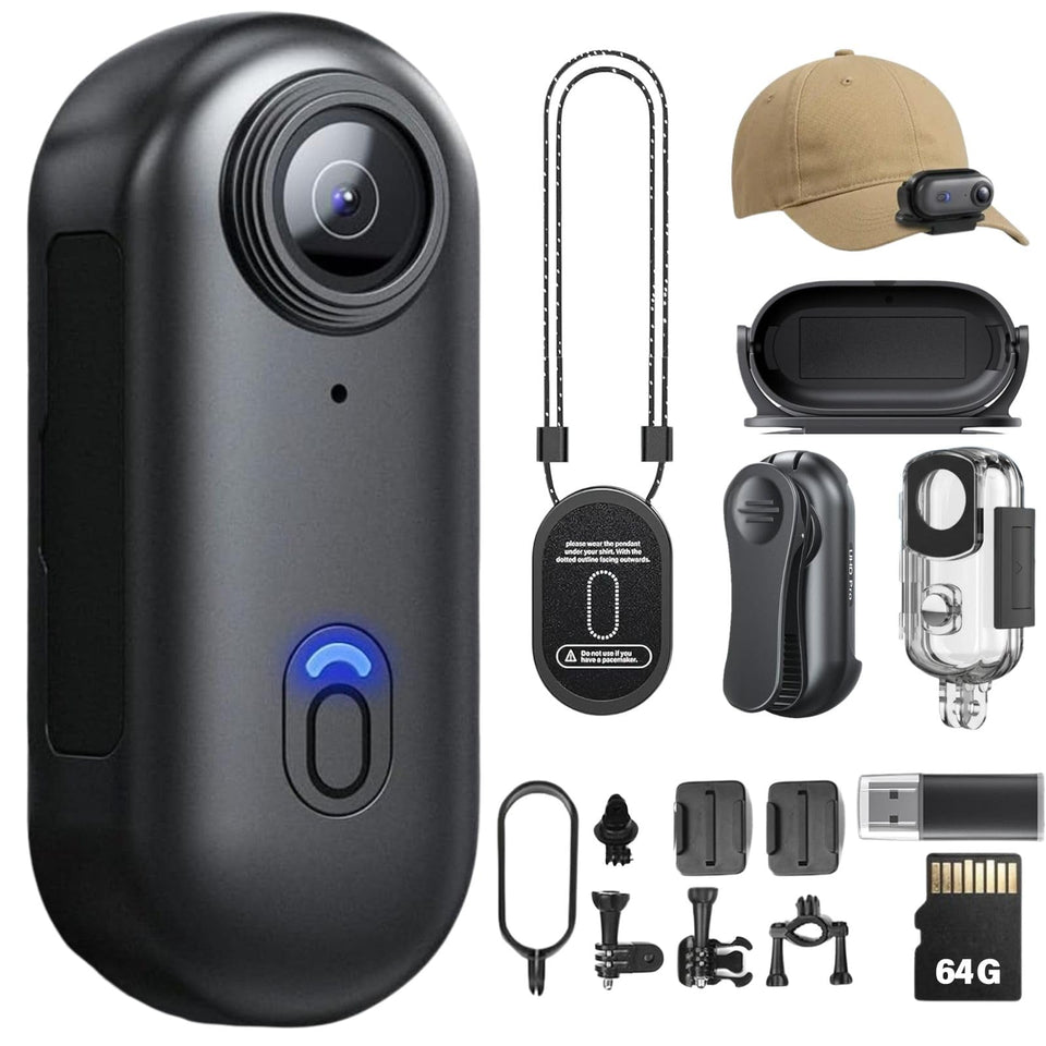 SHPTDJTIC Body Camera 4K compact design for discreet everyday recording