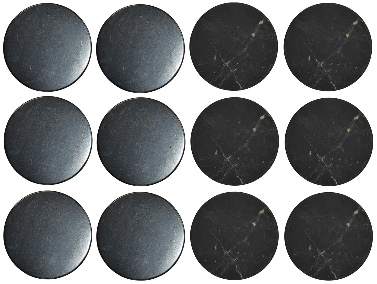 Shungite World front packaging showing 12 sticker set and benefits