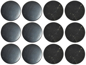Shungite World front packaging showing 12-piece sticker set and benefits