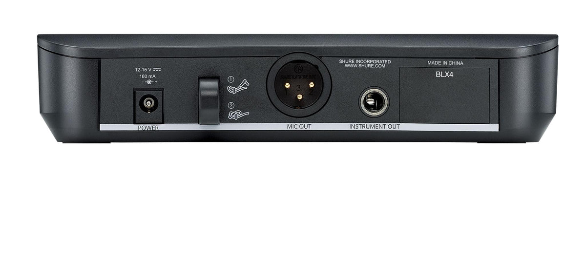 Shure BLX1 bodypack clip keeps mic secure during vigorous routines