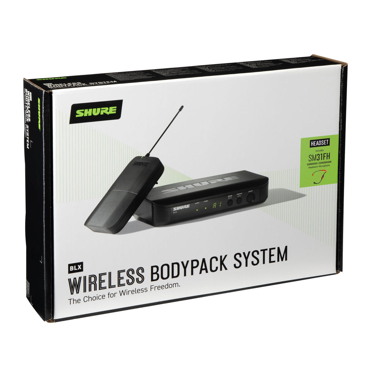 Shure BLX14/SM31 system bodypack for active presenters with long battery life