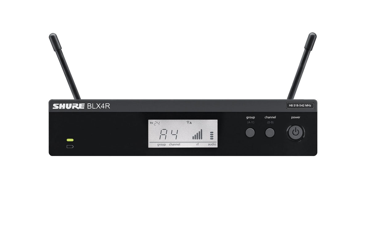 BLX system antennas and rack-mount hardware organized for stable setup.