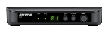 Shure BLX4 receiver front view for stable onstage wireless performance