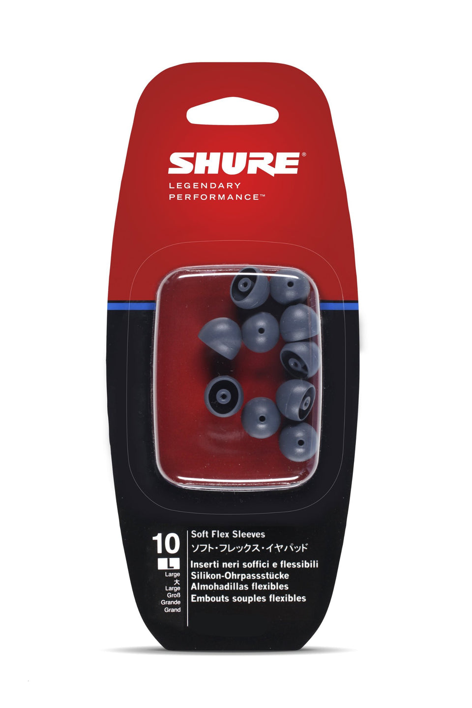 Shure EASFX1 gray soft flex sleeves large fit for SE earphones during daily listening