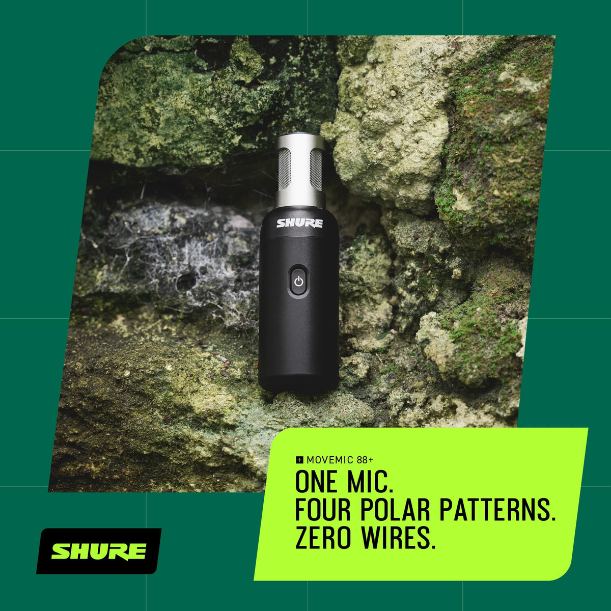Shure MoveMic 88+ 5/8-inch mic clip compatible for tripod or stand mounting