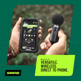 Shure MoveMic 88+ DSP controls tuning gain in handheld use
