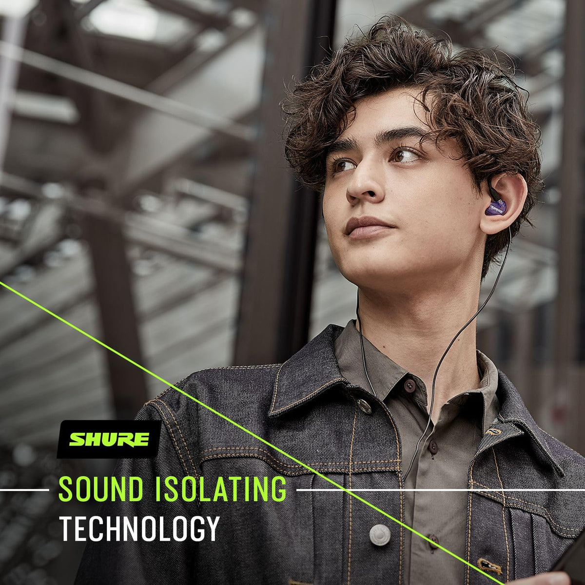 Shure SE215 comfortable low-profile fit for long listening sessions.