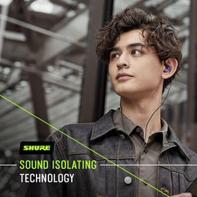 Shure SE215 comfortable low-profile fit for long listening sessions.