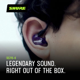 Shure SE215 PRO isolates up to 37 dB for distraction-free listening.