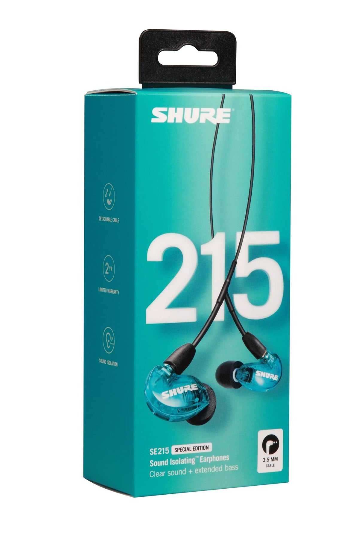 Shure SE215SPE on-stage lifestyle image showing secure fit and isolated monitoring benefit