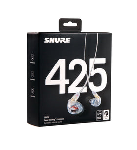 Shure SE425 compact carrying case keeps gear organized.