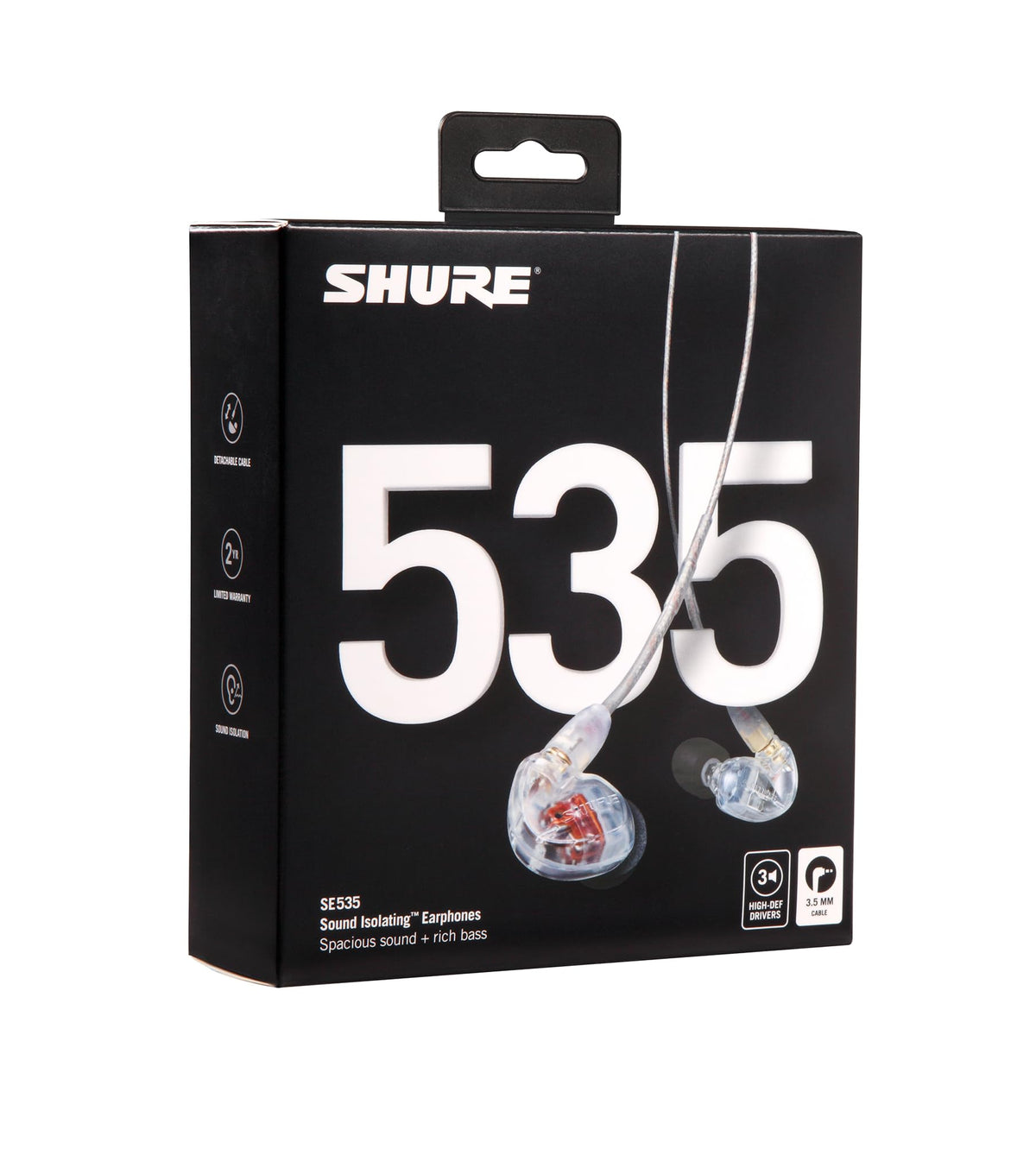 Shure SE535 Pro included tip sizes for a secure, customizable fit.