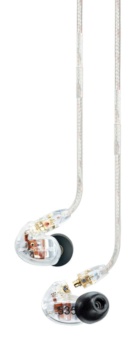 Shure SE535 Pro wireform over-ear cable keeps cables out of the way.