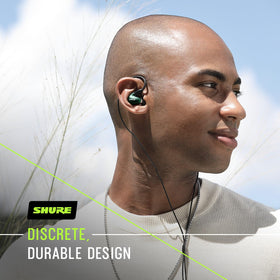 Shure SE846 Gen 2 ergonomic, low-profile fit for extended wear.