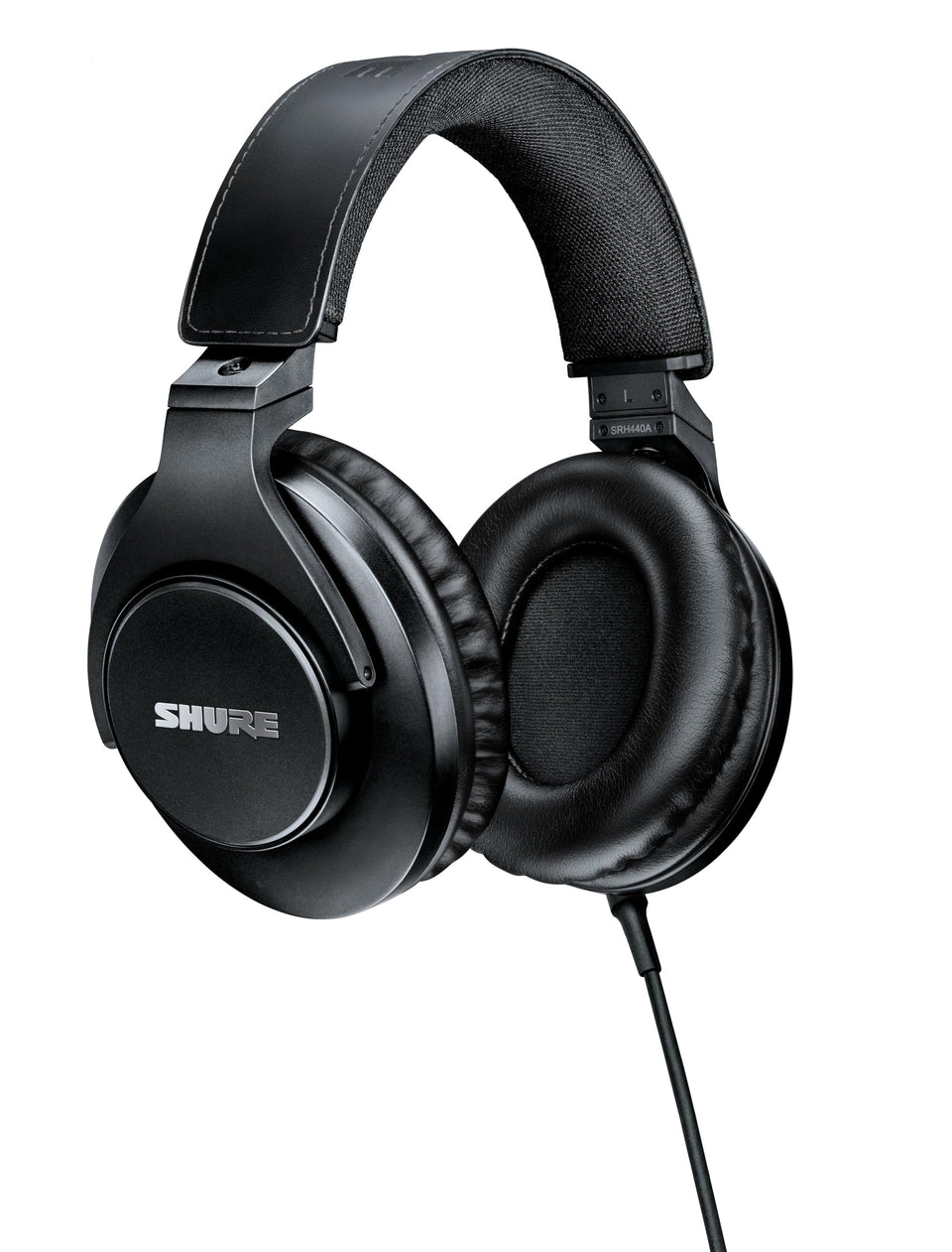 Shure SRH440A over-ear headphones with a closed-back design for focused monitoring and reduced bleed.