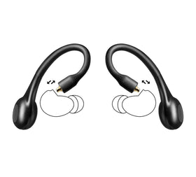 Shure TW2 adapter delivers secure over-ear fit during workouts for stable wireless audio.