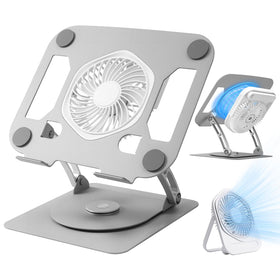 SHUWEI front view showing stand folded and stable base, improves desk ergonomics