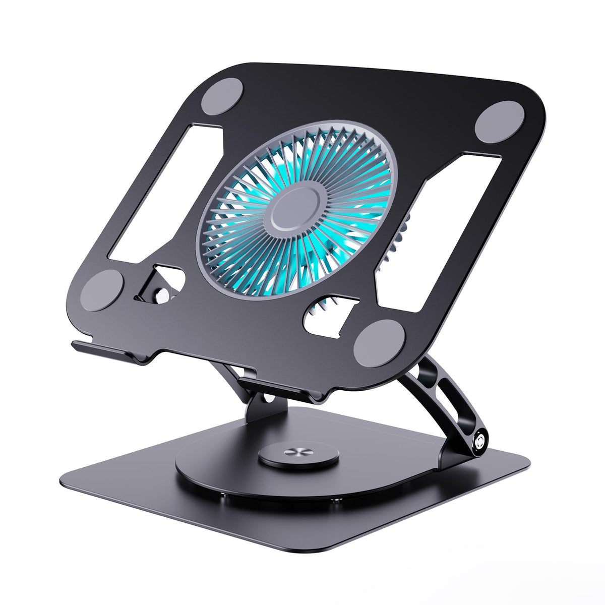 SHUWEI front view showing the stand and fan, highlighting reliable cooling