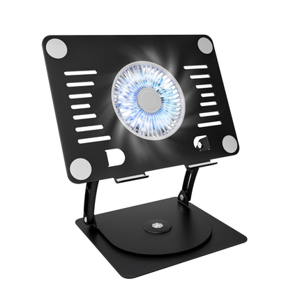 SHUWEI front view of aluminum cooling pad showing stable base and platform benefit