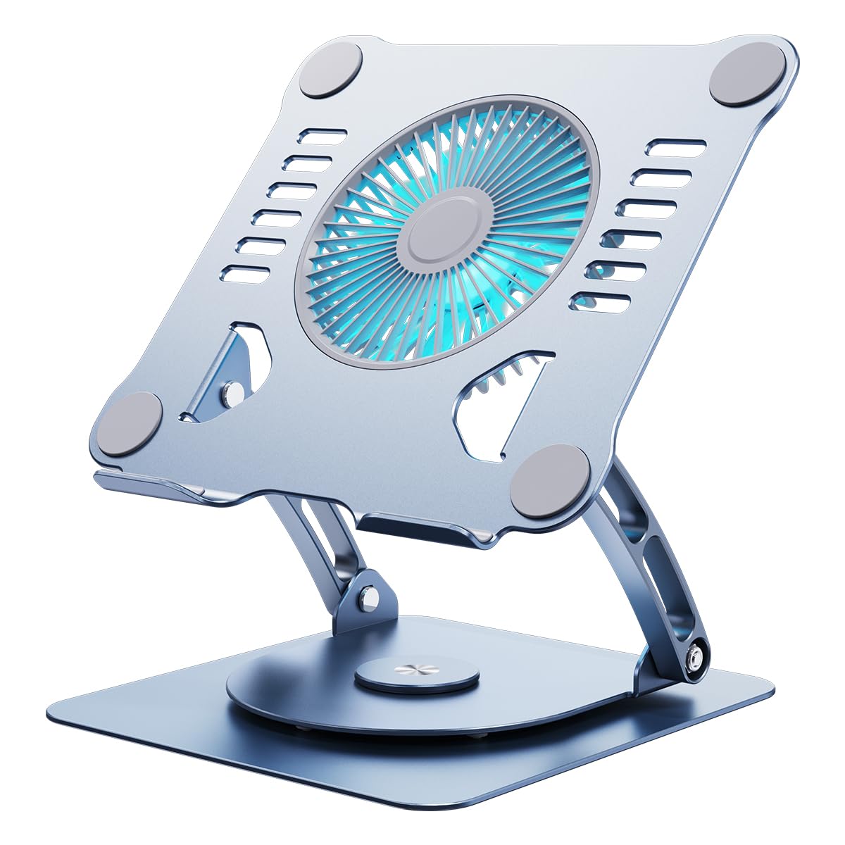 SHUWEI rotating stand front view showing stable base and swivel benefit