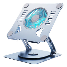 SHUWEI rotating stand front view showing stable base and swivel benefit