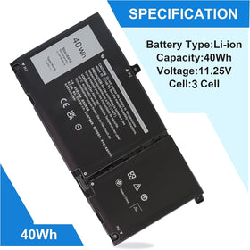 Shyarweyy JK6Y6 battery for Dell Inspiron 5300-5409 keeps work sessions uninterrupted