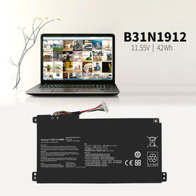 Shyarweyy battery connectors closeup showing secure contact for ASUS VivoBook.