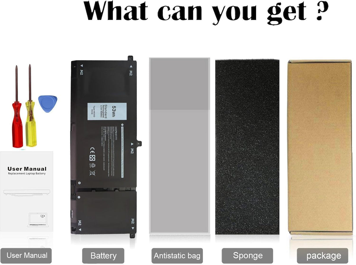 Shyarweyy H5CKD battery for Dell 5509 backup power for travel