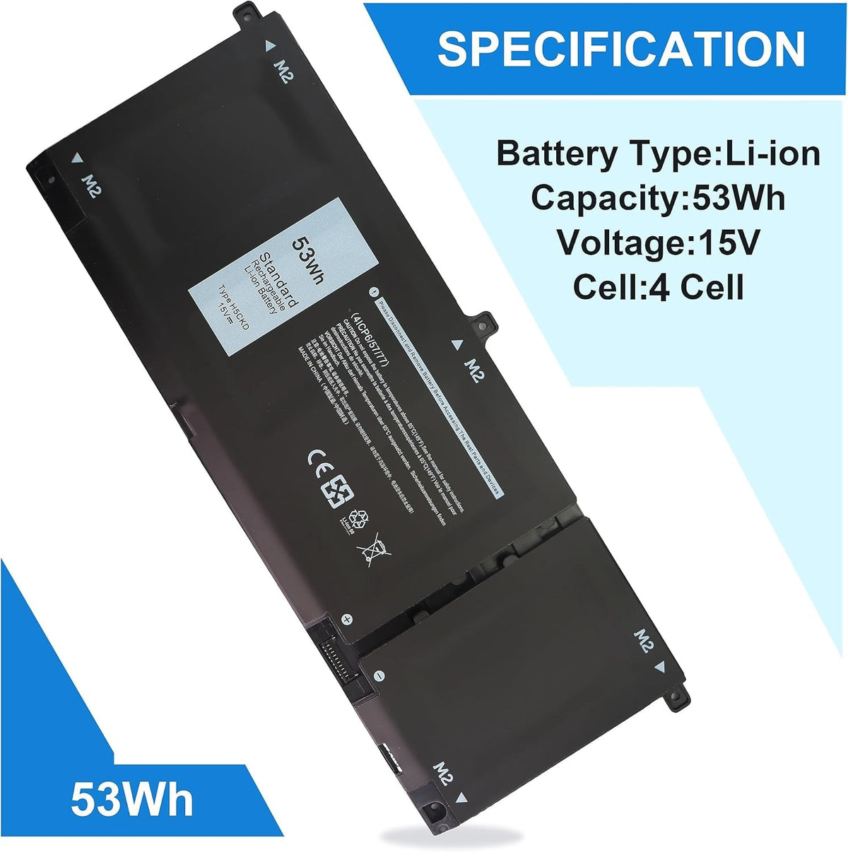 Shyarweyy H5CKD battery for Dell Inspiron 7405 enabling on the go use