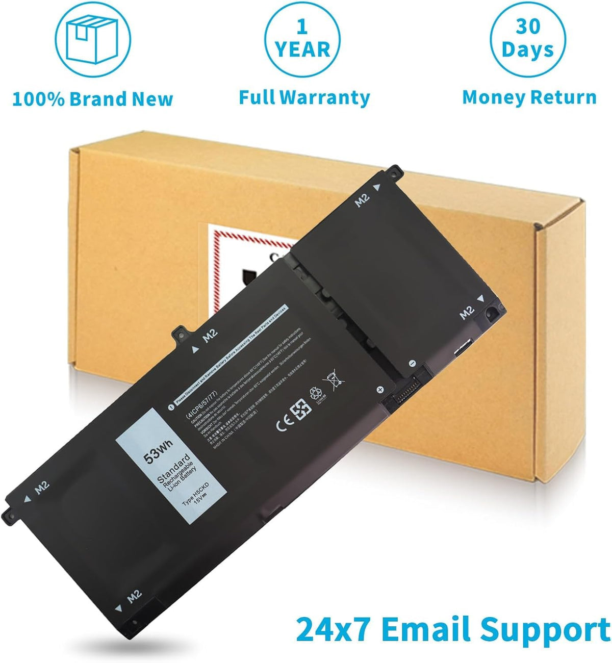 Shyarweyy H5CKD battery for Dell Vostro 5300 steady runtime