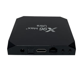SHYSKY X96 Max Plus Ultra rear ports view showing HDMI, Ethernet and USB ports for flexible connectivity